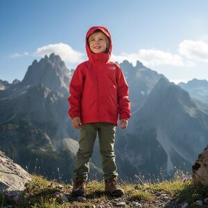 The North Face Kids Hyvent Waterproof Jacket – Red – Size XS (6)